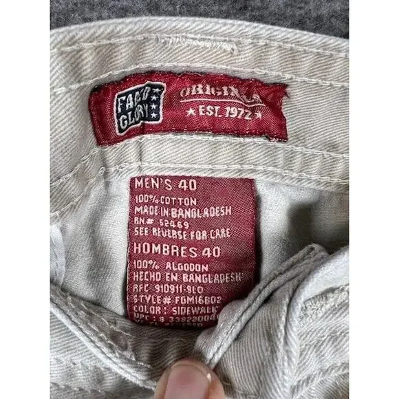 Faded Glory Cargo Shorts Mens Size 40 Khaki 100% Cotton - Picture 6 of 7